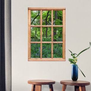 Fairytale Garden View from a Window (Premium) Poster