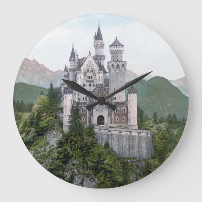 Fairytale German Castle Large Clock (Front)
