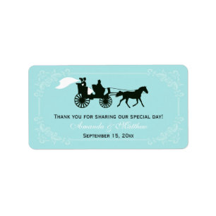 Fairytale Horse and Carriage Wedding Favour Labels