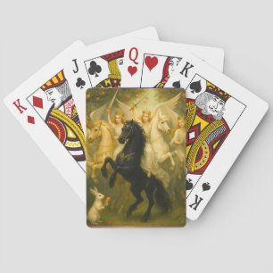 Fairytale Horses and Angel Classic Playing Cards