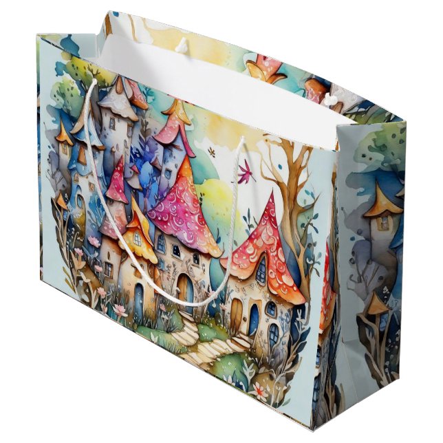 Fairytale in the fairyland Wrapping Paper Large Gift Bag (Back Angled)