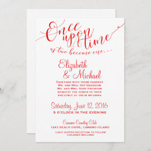 Fairytale Invitation Once Upon A Time - RED