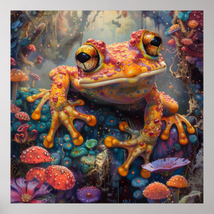 Fairytale magic frog poster