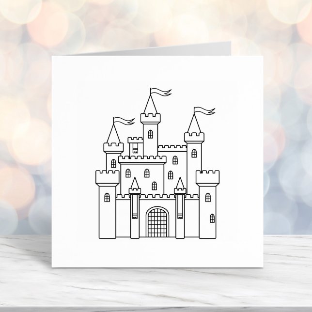 Fairytale Mediaeval Royal Castle Self-inking Stamp (Creator Uploaded)