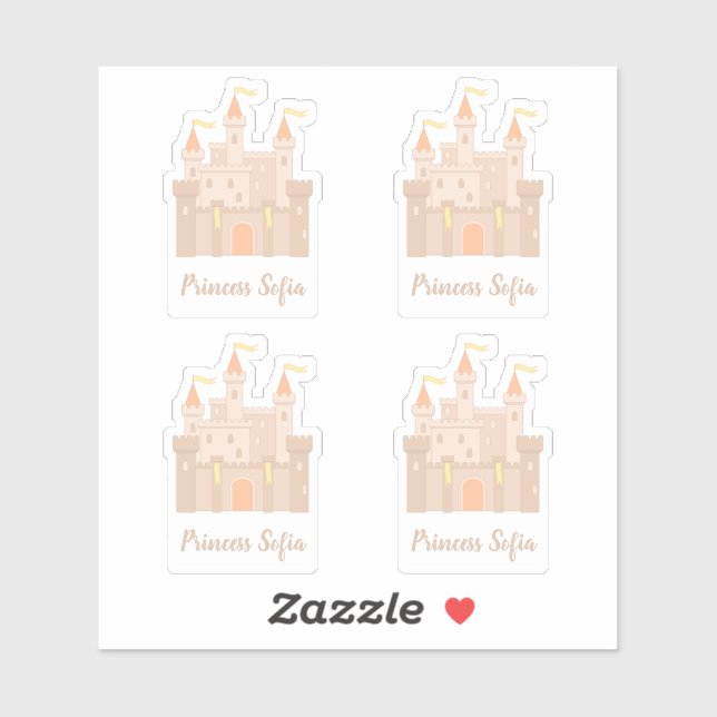 Fairytale Mediaeval Royal Princess Castle Set of 4 (Sheet)