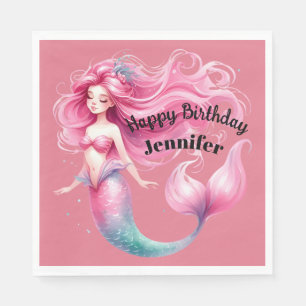 Fairytale Mermaid Party Theme Napkin