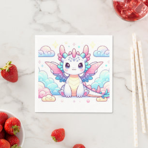 Fairytale Modern Dragon Baby Shower Napkin