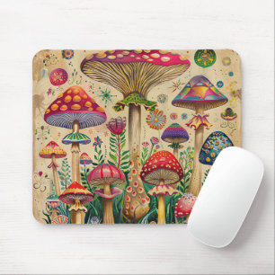 Fairytale Mushrooms Mouse Pad