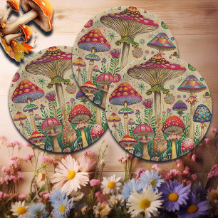 Fairytale Mushrooms Paper Plate