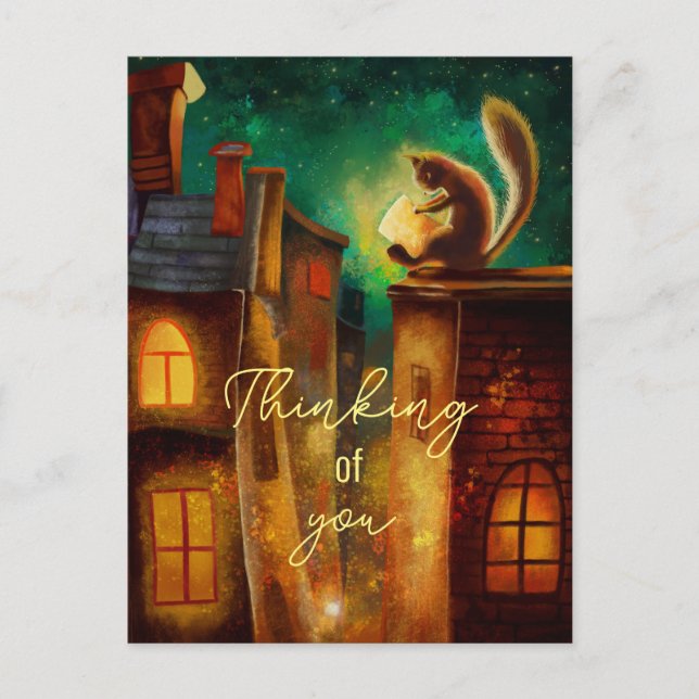 Fairytale night reading customisable  postcard (Front)