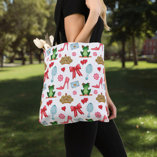 Fairytale Pattern Crossbody Tote Bag