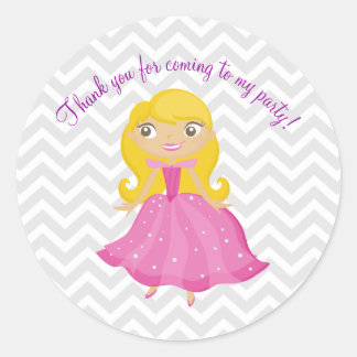 Fairytale Pink Princess with Blonde hair Stickers