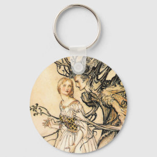 Fairytale Princess and Tree Elf Key Chain