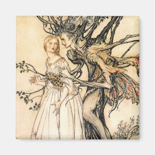 Fairytale Princess and Tree Elf Magnet