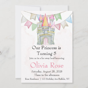 Fairytale Princess Castle Birthday Party Invitatio Invitation