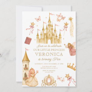 Fairytale Princess Castle Girl Birthday Invitation