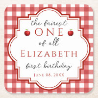 Fairytale Princess Fairest One Red Plaid Birthday