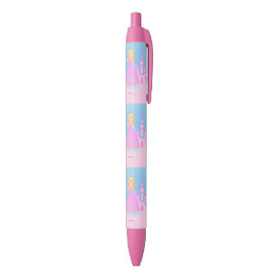 Fairytale Princess in Pink Birthaday Party Black Ink Pen