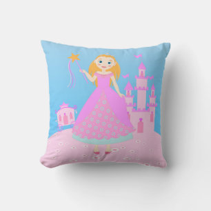 Fairytale Princess in Pink  Birthaday Party Cushion