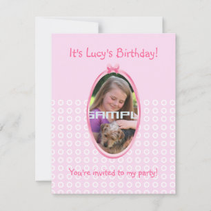 Fairytale Princess in Pink Birthaday Party Invitation