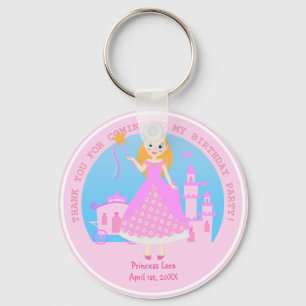 Fairytale Princess in Pink Birthaday Party Key Ring