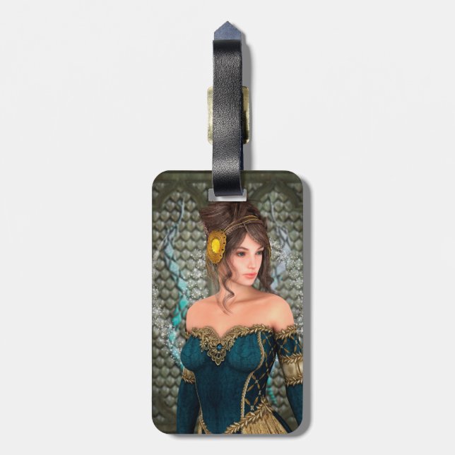 Fairytale Princess Luggage Tag (Back Vertical)