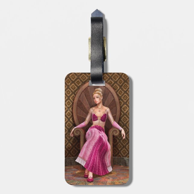 Fairytale Princess Luggage Tag (Back Vertical)