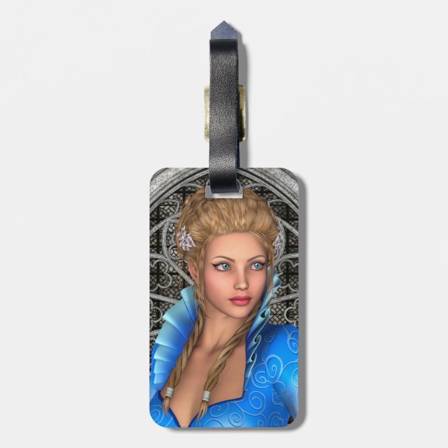 Fairytale Princess Luggage Tag (Back Vertical)
