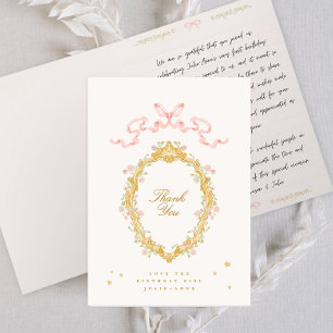 Fairytale Princess Mirror Birthday Party Thank You Card