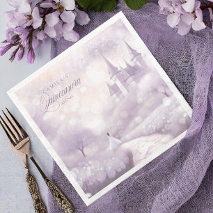 Fairytale Princess Quinceanera Lavender ID1030 Napkin
