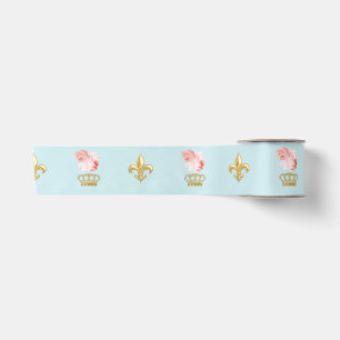 Fairytale Princess Royal Crown Fleur Feather Satin Ribbon