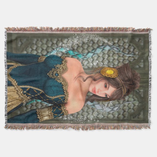 Fairytale Princess Throw Blanket (Front)