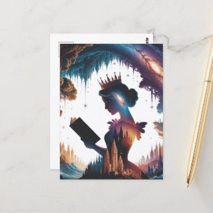 Fairytale Queen Reading Postcard