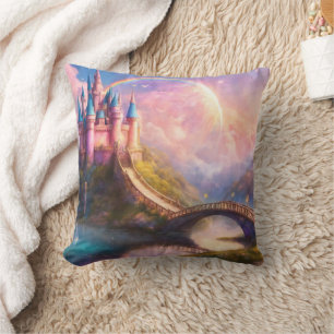 Fairytale Rainbow Castle Cushion