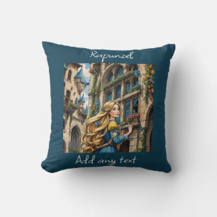 Fairytale - Rapunzel. Beautiful golden hair Cushion