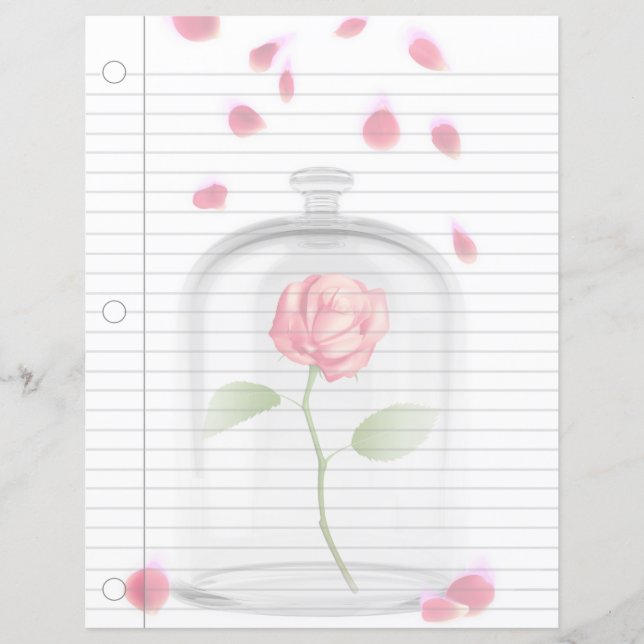 Fairytale Rose Fantasy Art Notebook Paper (Front)