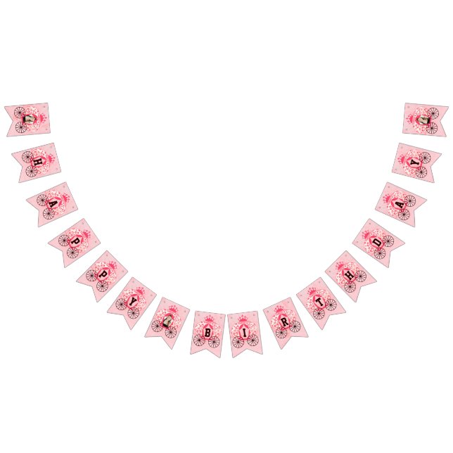 Fairytale Royal Princess Carriage Girl Birthday  Bunting (All)