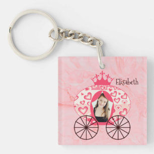Fairytale Royal Princess Carriage Girl Birthday Key Ring