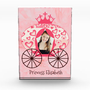 Fairytale Royal Princess Carriage Girl Birthday Photo Block