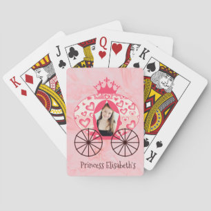 Fairytale Royal Princess Carriage Girl Birthday Playing Cards