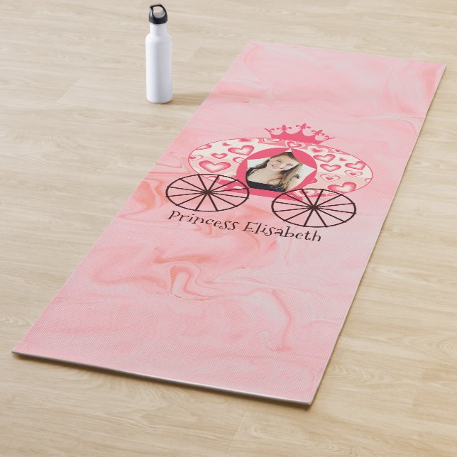 Fairytale Royal Princess Carriage Girl Birthday  Yoga Mat (In Situ)