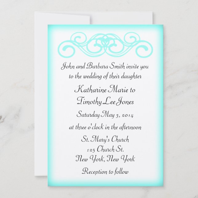 Fairytale Scroll Wedding Invitation (Front)