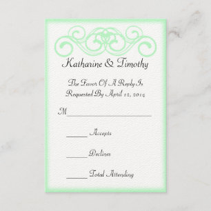 Fairytale Scroll Wedding RSVP Card