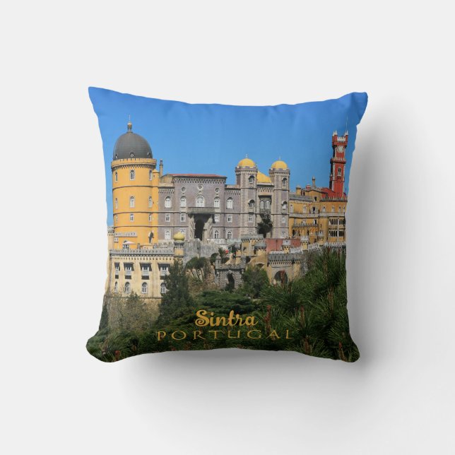 Fairytale Sintra Palace photo, in Portugal Cushion (Front)