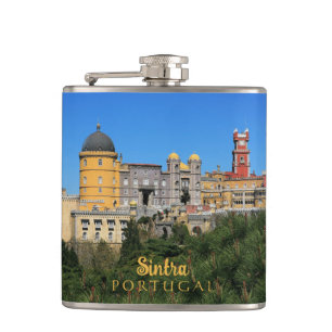 Fairytale Sintra Palace photo, in Portugal Hip Flask