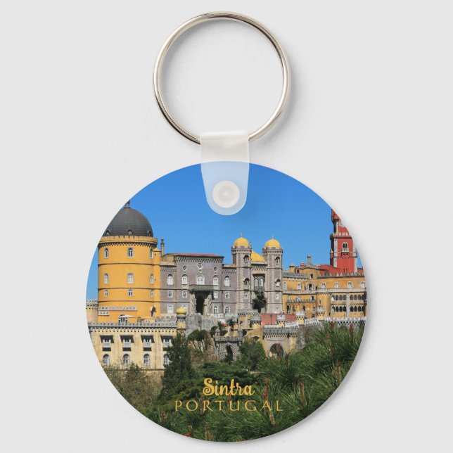 Fairytale Sintra Palace photo, in Portugal Key Ring (Front)