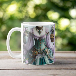 Fairytale Spring Pastel Floral Gown Coffee Mug