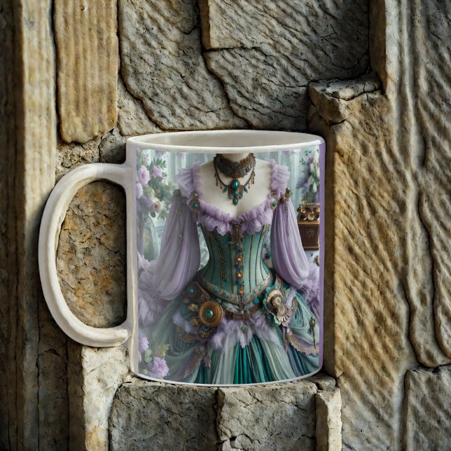 Fairytale Spring Pastel Floral Gown Coffee Mug (Creator Uploaded)