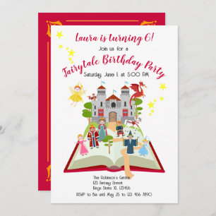 Fairytale Stories Girl Birthday Party Invitation