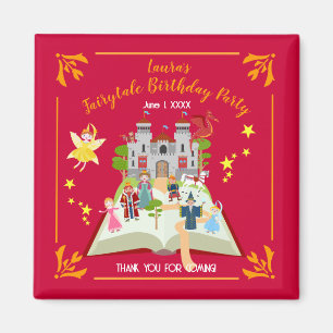 Fairytale Stories Girl Birthday Party Magnet